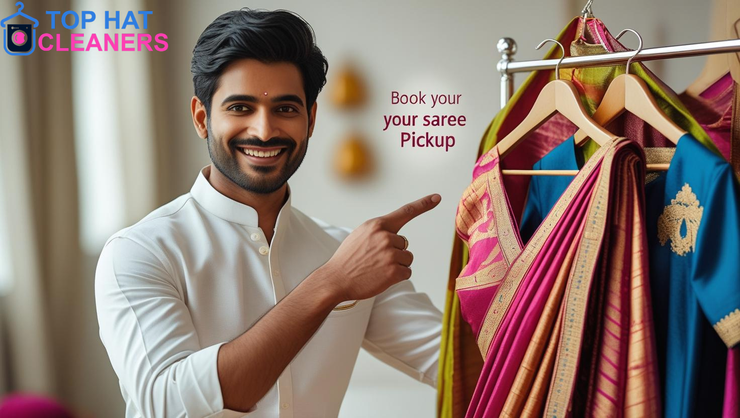 Book your indian saree cleaning pickup