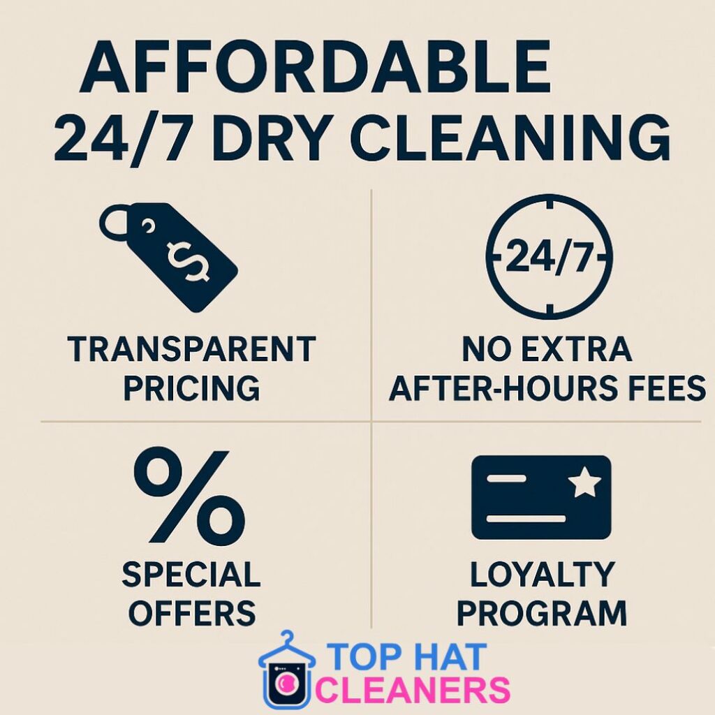 Dry Cleaning by top hat cleaners