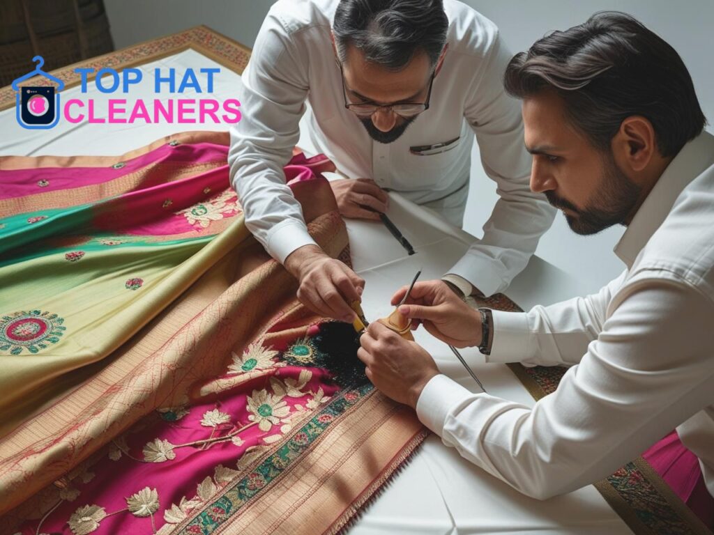saree dry cleaning services by tophatcleaners