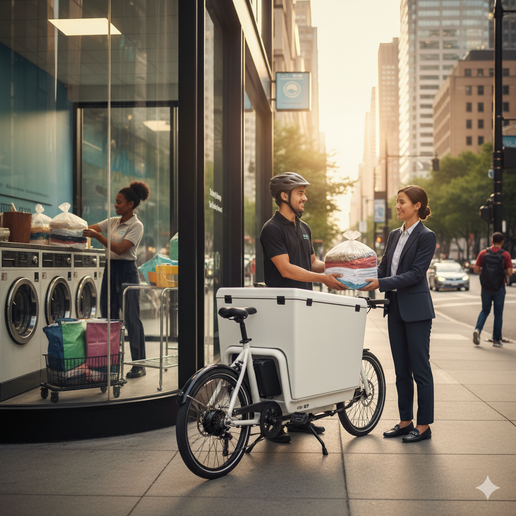 Doorstep on-demand laundry service