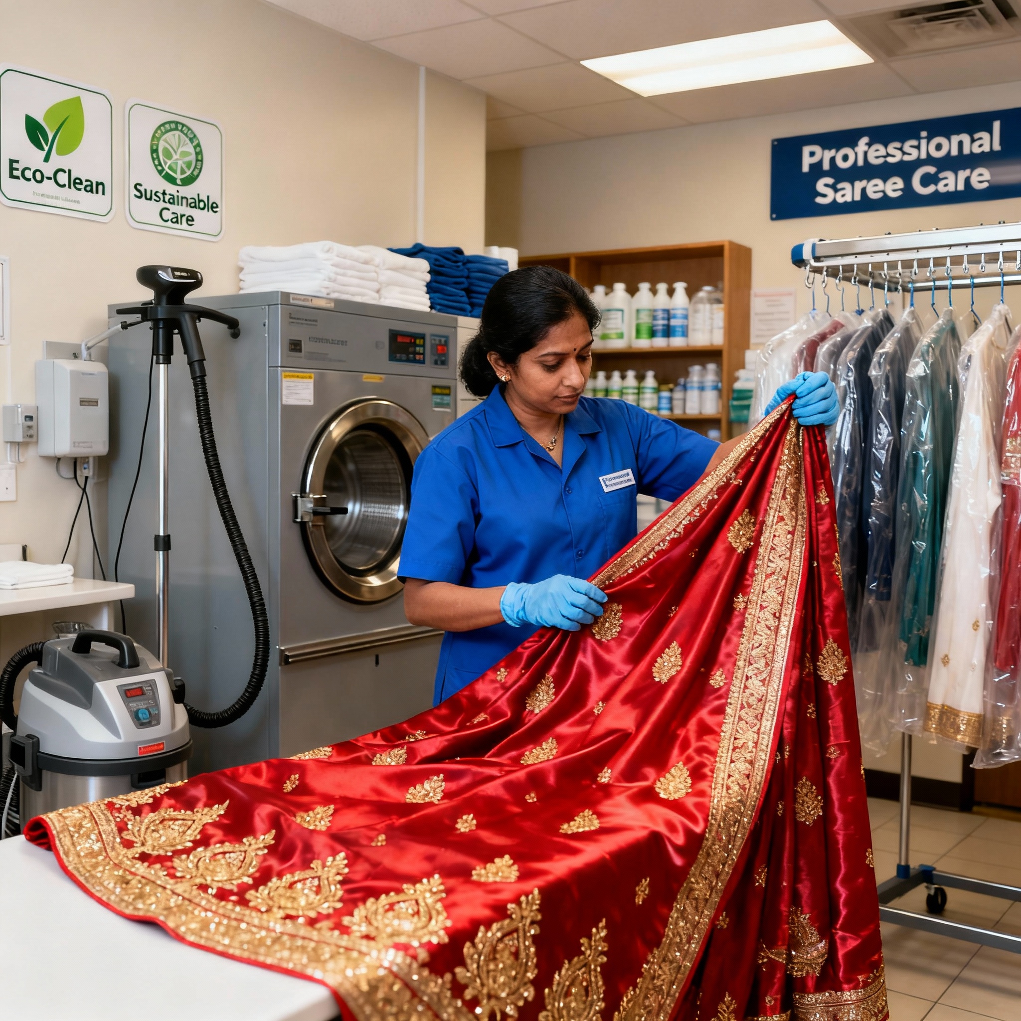 saree dry cleaning guide