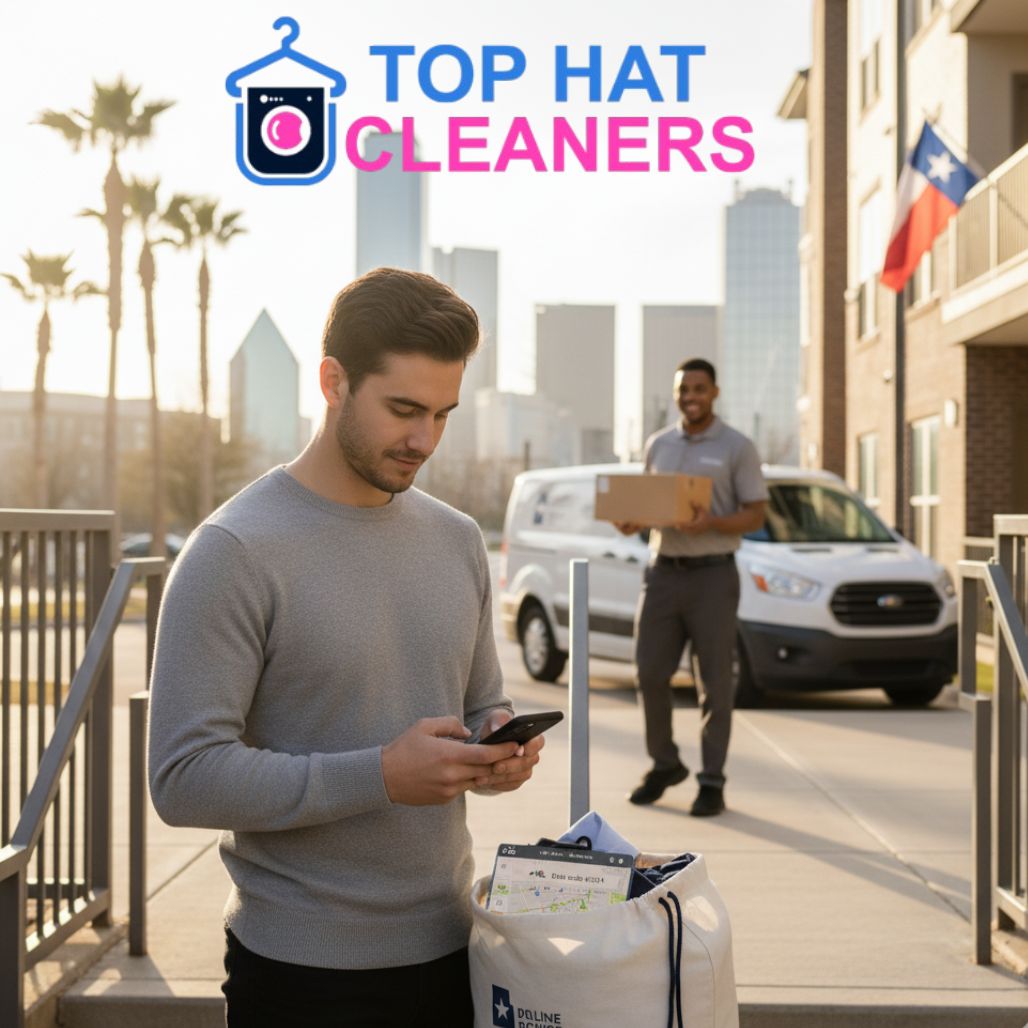Next day laundry pickup and delivery Top Hat Cleaners